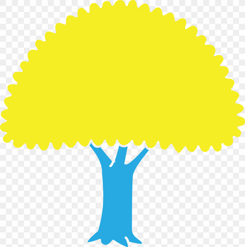Yellow Baking Cup, PNG, 2964x3000px, Cartoon Tree, Abstract Tree, Baking Cup, Tree Clipart, Yellow Download Free