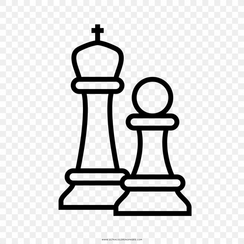 Chess Piece Coloring Book Drawing Pawn, PNG, 1000x1000px, Chess, Area, Black And White, Board Game, Chess Piece Download Free