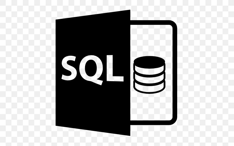 Microsoft SQL Server SQL Server Express, PNG, 512x512px, Sql, Black, Black And White, Brand, Database Download Free