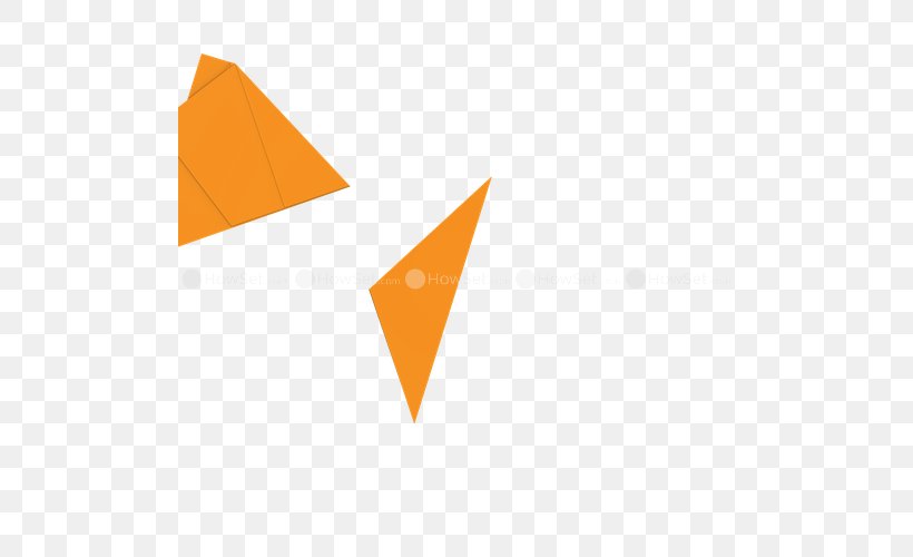 Paper Triangle Origami, PNG, 500x500px, Paper, Brand, Foldit, Orange, Origami Download Free