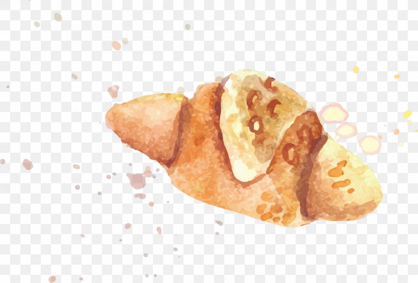 U5e78u798fBreakfast Croissant Bacon Watercolor Painting, PNG, 996x676px, Breakfast, American Food, Bacon, Baked Goods, Bread Download Free