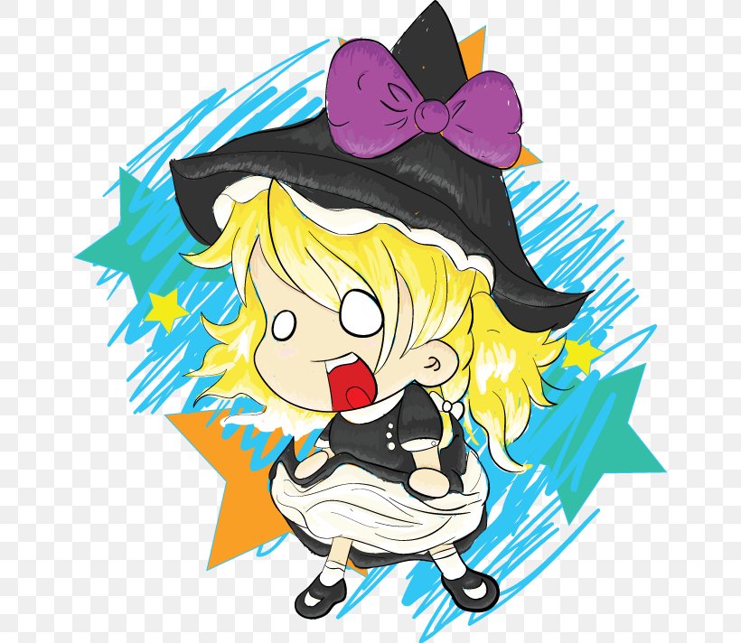 Marisa Kirisame Touhou Project Reimu Hakurei Team Shanghai Alice, PNG, 657x712px, Watercolor, Cartoon, Flower, Frame, Heart Download Free