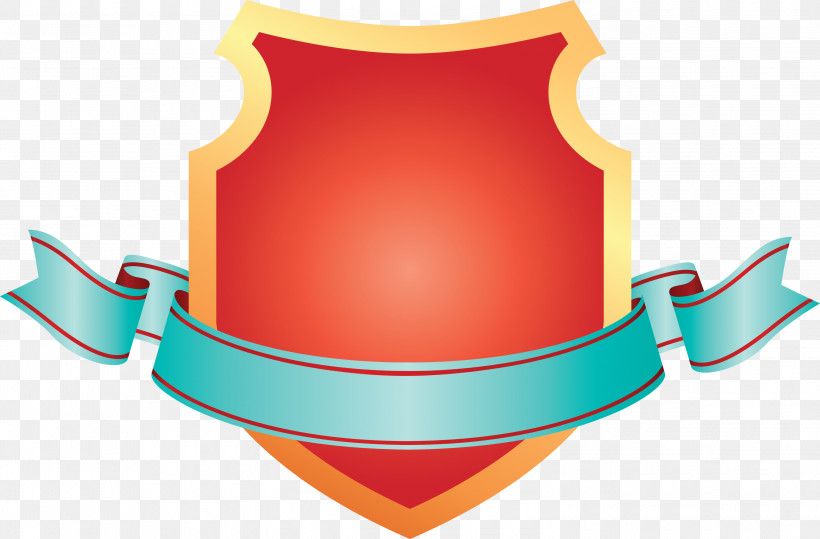 Emblem Ribbon, PNG, 3000x1972px, Emblem Ribbon, Logo, Neck, Orange, Shield Download Free
