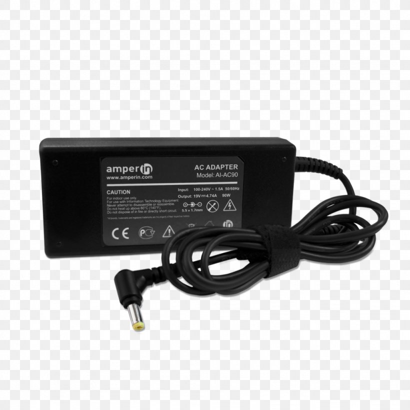 Battery Charger Adapter Laptop Power Supply Unit Hewlett-Packard, PNG, 1024x1024px, Battery Charger, Ac Adapter, Acer, Acer Aspire, Acer Extensa Download Free