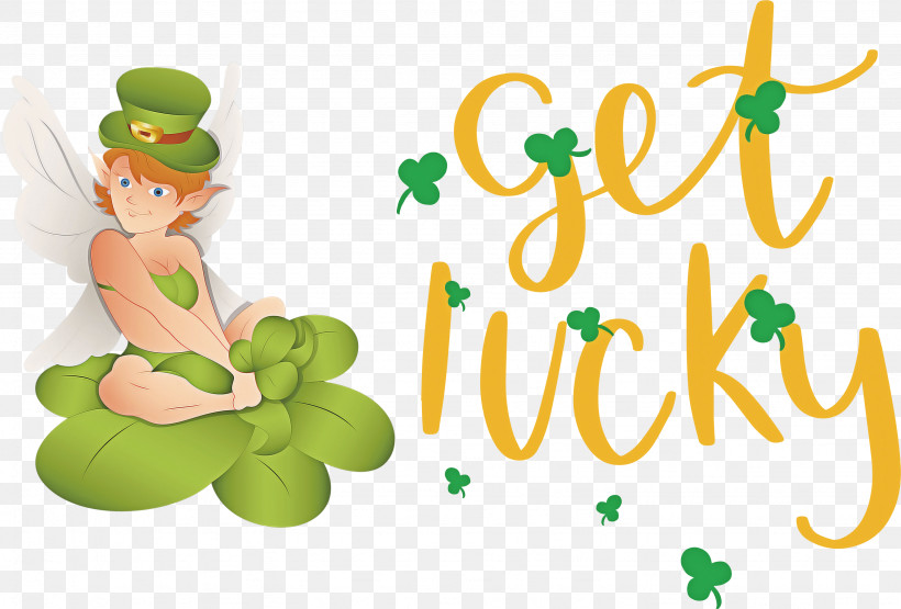 Get Lucky Saint Patrick Patricks Day, PNG, 3071x2080px, Get Lucky, Ireland, Irish People, Leaf, Leprechaun Download Free