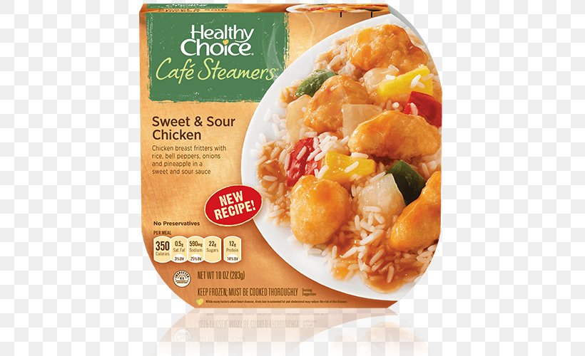 Sweet And Sour Chicken Cafe Pasta Healthy Choice, PNG, 500x500px, Sweet And Sour, Asian Food, Cafe, Calorie, Chicken As Food Download Free