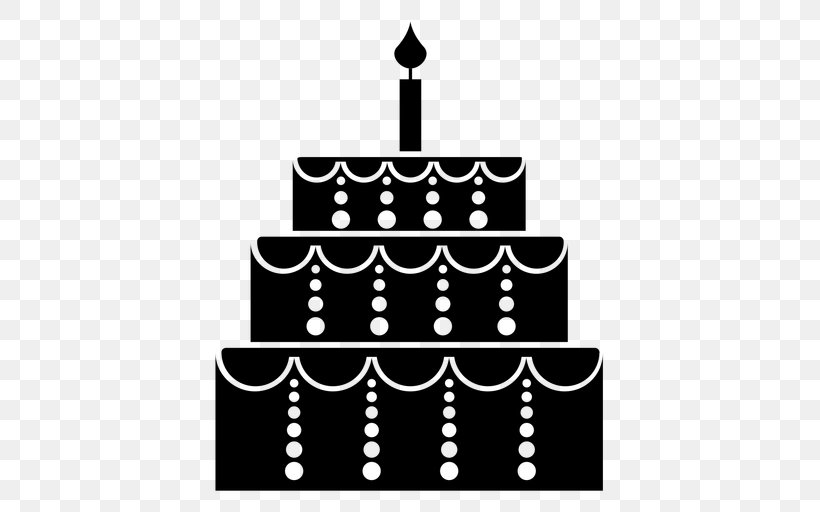 Birthday Cake Clip Art, PNG, 512x512px, Birthday Cake, Birthday, Black, Black And White, Cake Download Free
