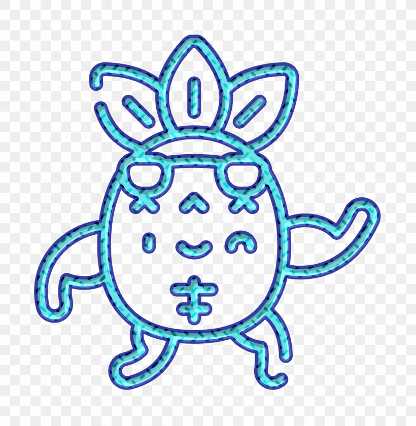 Pineapple Character Icon Strong Icon, PNG, 1208x1238px, Pineapple Character Icon, Blue, Coloring Book, Line, Line Art Download Free