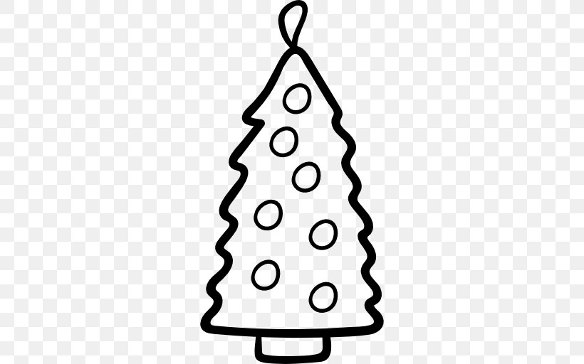 Christmas Tree White Clip Art, PNG, 512x512px, Christmas Tree, Area, Black And White, Christmas, Christmas Decoration Download Free