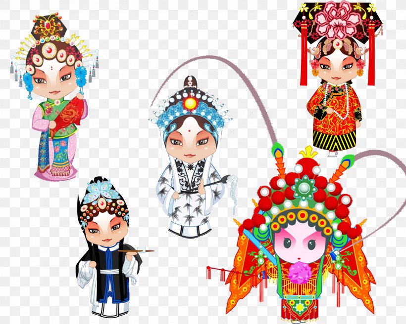 Peking Opera Cartoon Q-version Illustration, PNG, 2362x1890px, Peking Opera, Art, Cartoon, Creative Work, Designer Download Free