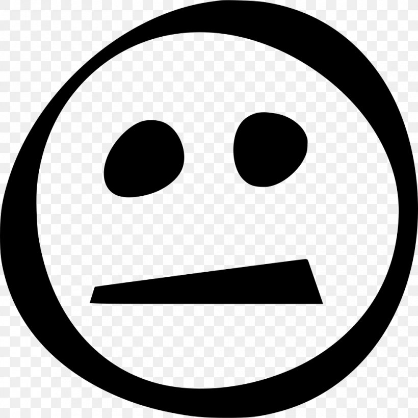 Smiley Emoticon Clip Art, PNG, 980x980px, Smiley, Area, Black And White, Blank Expression, Emoji Download Free