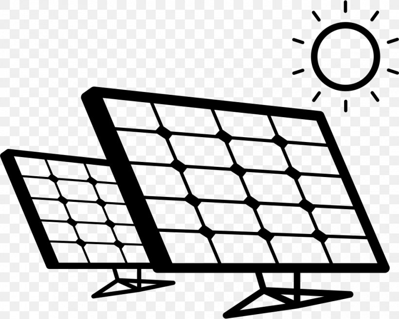 Solar Panels Solar Energy Clip Art Solar Power, PNG, 980x784px, Solar Panels, Area, Black And White, Brand, Energy Download Free