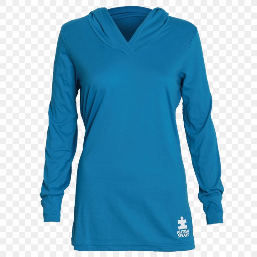 T-shirt Hoodie Clothing Sweater, PNG, 1000x1000px, Tshirt, Active Shirt, Aqua, Azure, Blue Download Free