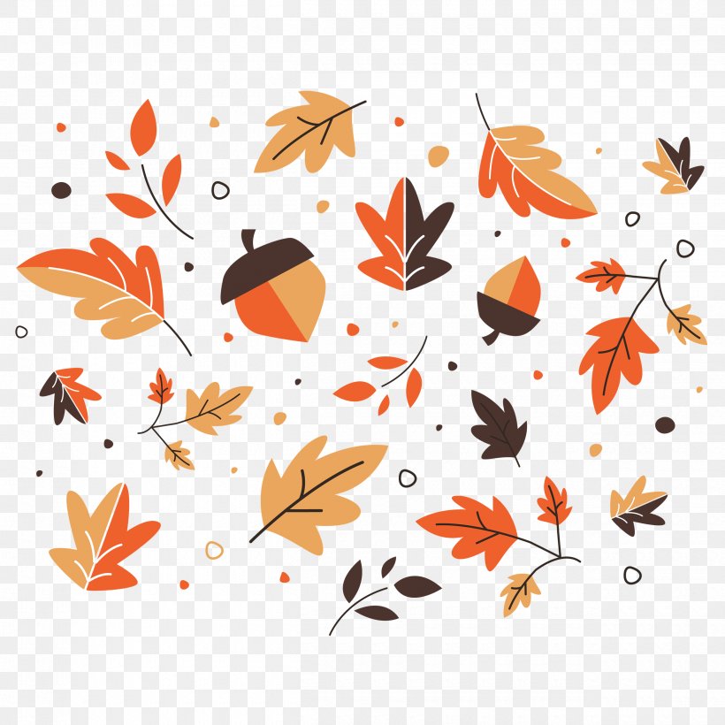 Autumn Image Illustration Sticker, PNG, 2500x2500px, Autumn, Autumn Leaf Color, Branch, Butterfly, Deciduous Download Free