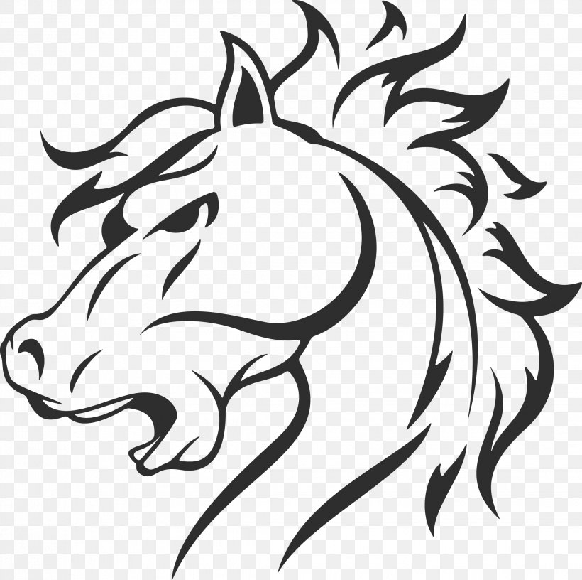 Horse Logo, PNG, 2244x2234px, Horse, Art, Artwork, Black, Black And White Download Free