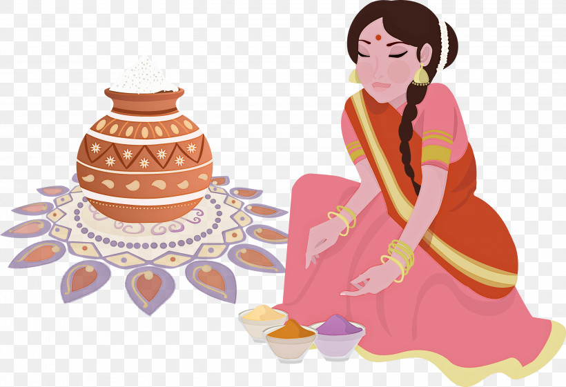 Pongal, PNG, 3000x2055px, Pongal, Cartoon, Donna Melluso Scarpe Argento, Drawing, Festival Download Free