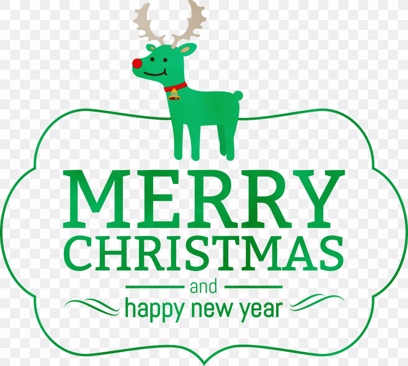 Reindeer, PNG, 2999x2692px, Green Christmas, Day, Deer, Green, Line Download Free