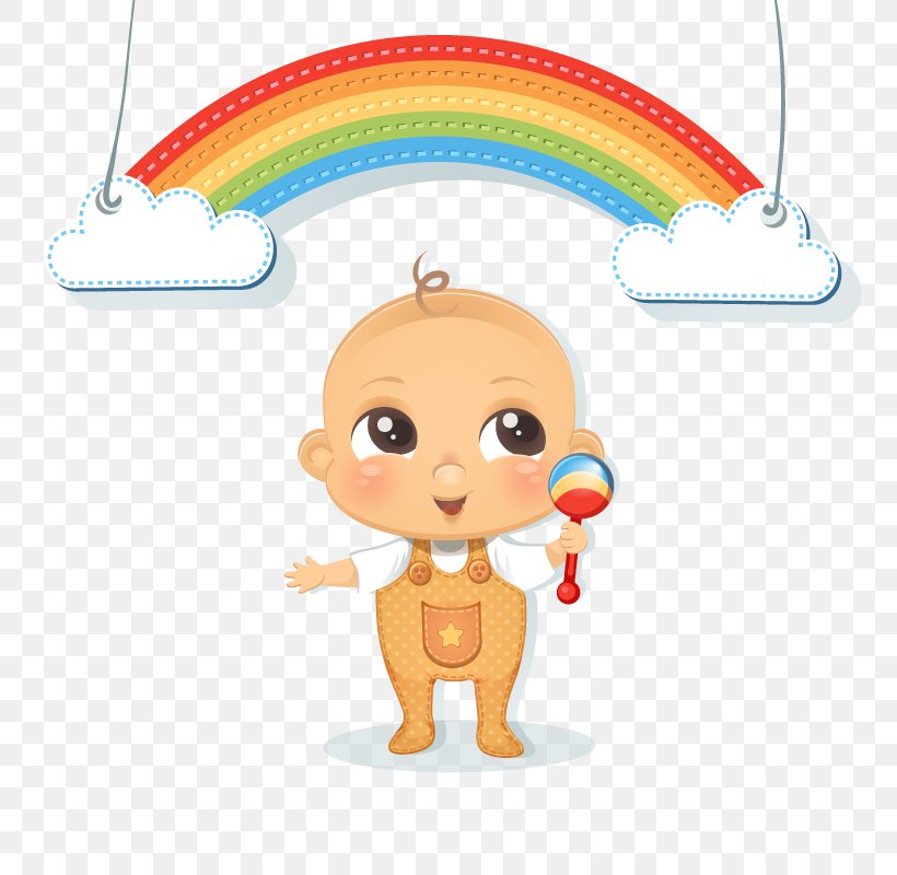 Rainbow Illustration, PNG, 800x800px, Rainbow, Baby Shower, Cartoon, Child, Fictional Character Download Free