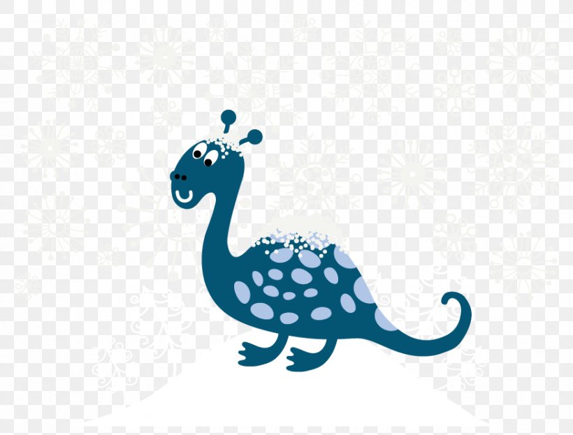 Tyrannosaurus Dinosaur Snow Euclidean Vector, PNG, 876x666px, Tyrannosaurus, Blue, Dinosaur, Greeting Card, Postcard Download Free
