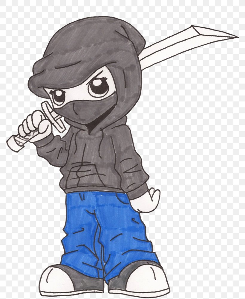 Hoodie Ninja Drawing Art, PNG, 797x1002px, Hoodie, Art, Bluza, Boy, Cartoon Download Free