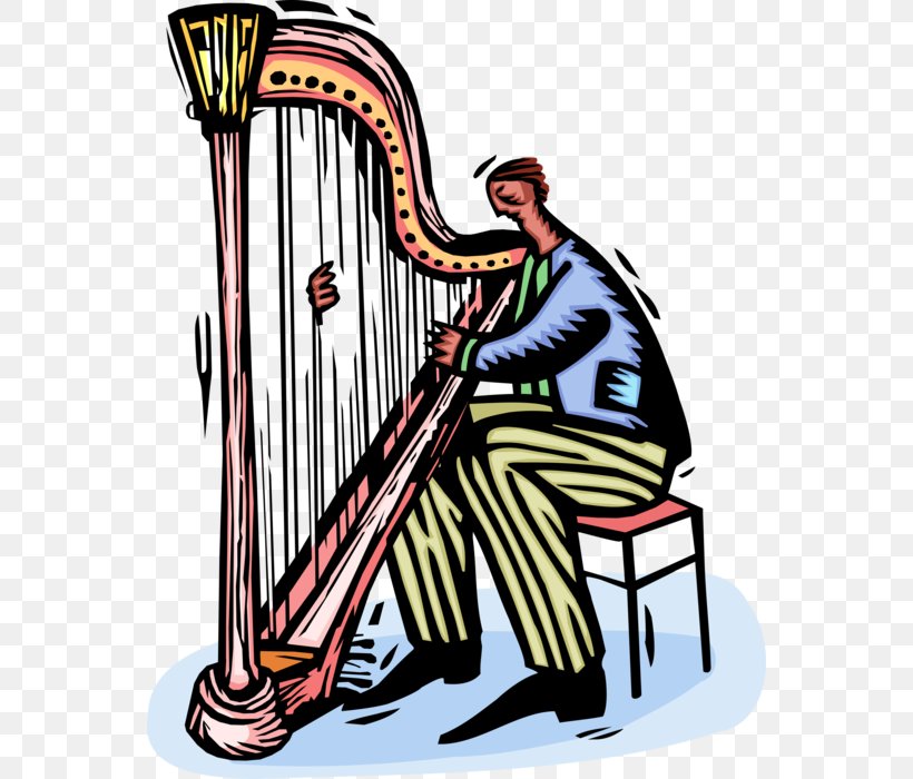 harpist clipart