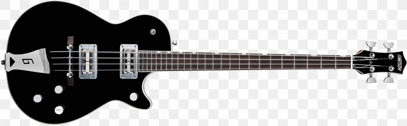 Gibson Les Paul Gretsch Bass Guitar Double Bass, PNG, 2400x744px, Watercolor, Cartoon, Flower, Frame, Heart Download Free