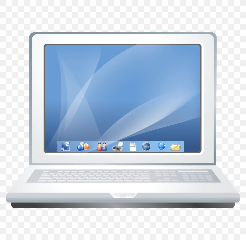 Netbook Laptop Computer Monitors Personal Computer Multimedia, PNG, 800x800px, Netbook, Cartoon, Computer, Computer Monitor, Computer Monitor Accessory Download Free