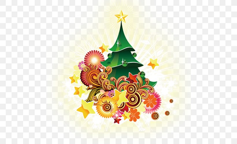 New Year Tree Holiday Novy God Clip Art, PNG, 500x500px, New Year, Art, Brauch, Christmas Card, Christmas Decoration Download Free