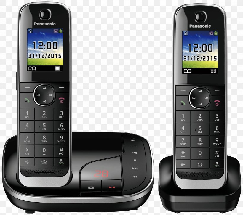 Panasonic Cordless Telephone Answering Machines Digital Enhanced Cordless Telecommunications, PNG, 2362x2092px, Panasonic, Answering Machine, Answering Machines, Call Blocking, Caller Id Download Free