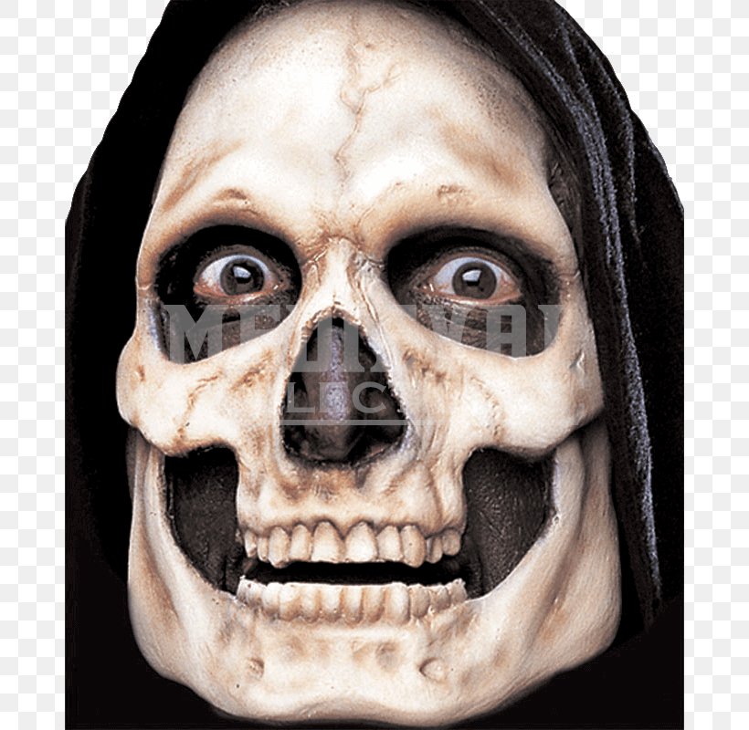 Latex Mask Foam Latex Death Halloween Costume, PNG, 800x800px, Latex Mask, Bone, Close Up, Clothing Accessories, Costume Download Free