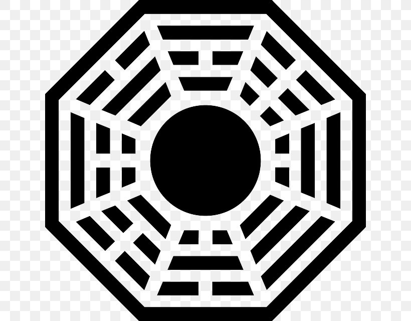 Bagua Yin And Yang Feng Shui Symbol I Ching, PNG, 640x640px, Bagua, Area, Black, Black And White, Brand Download Free