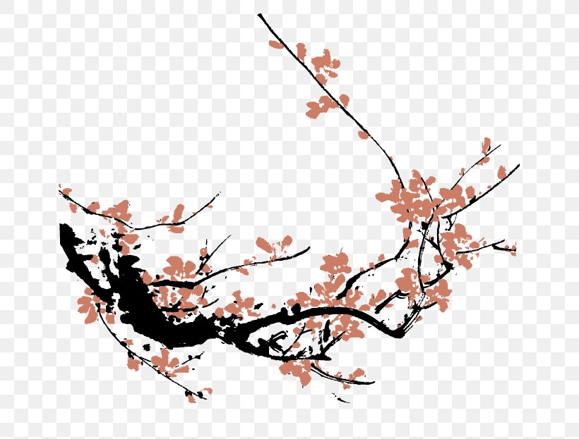Plum Blossom Drawing Flower, PNG, 777x623px, Plum, Art, Blossom, Branch, Cherry Blossom Download Free