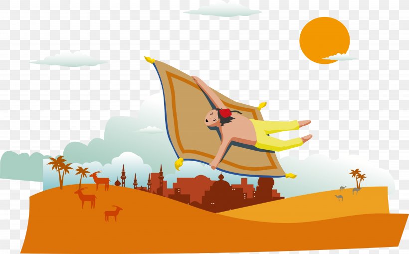 Sky Illustration, PNG, 7180x4462px, Sky, Art, Cartoon, Desert, Fictional Character Download Free