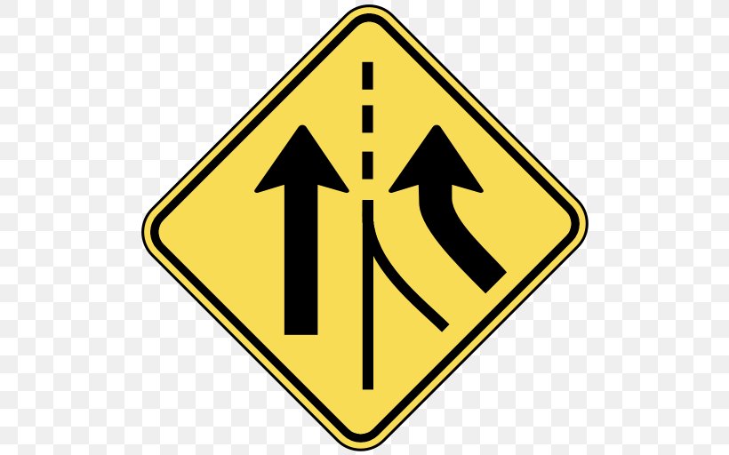 Traffic Sign Warning Sign Lane Road, PNG, 512x512px, Traffic Sign, Area, Carriageway, Driving, Hazard Download Free