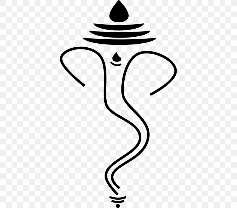 Ganesha Mahadeva Hinduism Clip Art, PNG, 405x720px, Ganesha, Artwork, Black And White, Deity, God Download Free