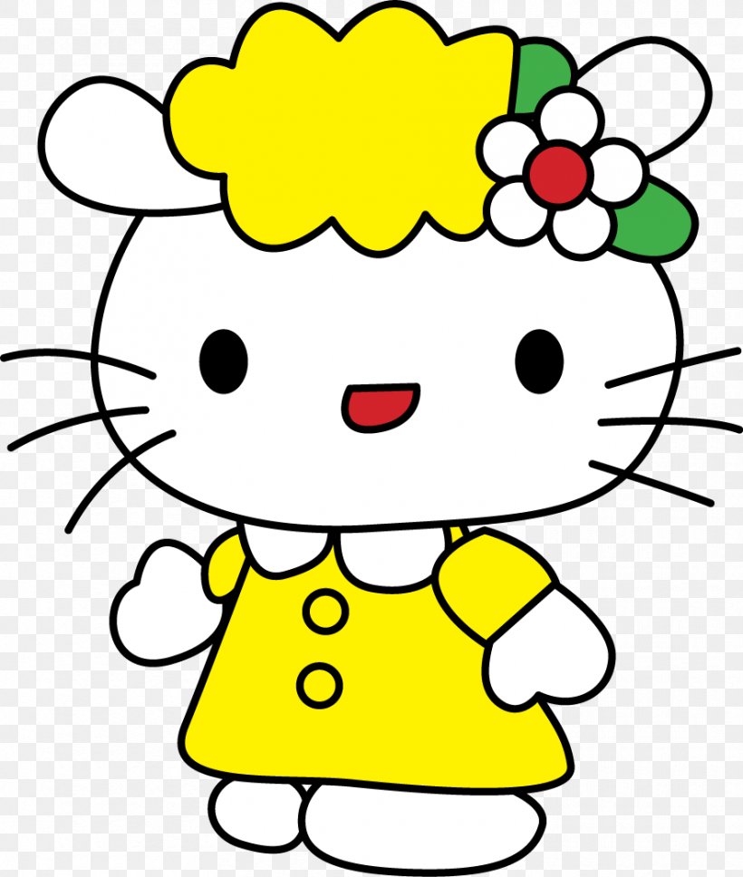 Hello Kitty Online Drawing Cartoon, PNG, 885x1045px, Hello Kitty, Area, Art, Black And White, Cartoon Download Free