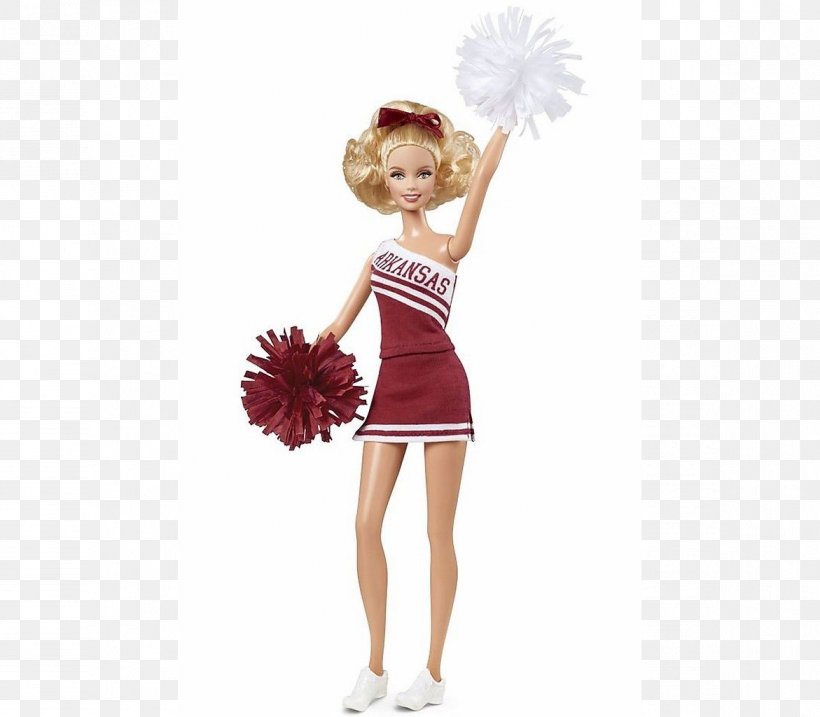 University Of Arkansas Arkansas Razorbacks Football Barbie Doll Cheerleading, PNG, 1171x1024px, Watercolor, Cartoon, Flower, Frame, Heart Download Free