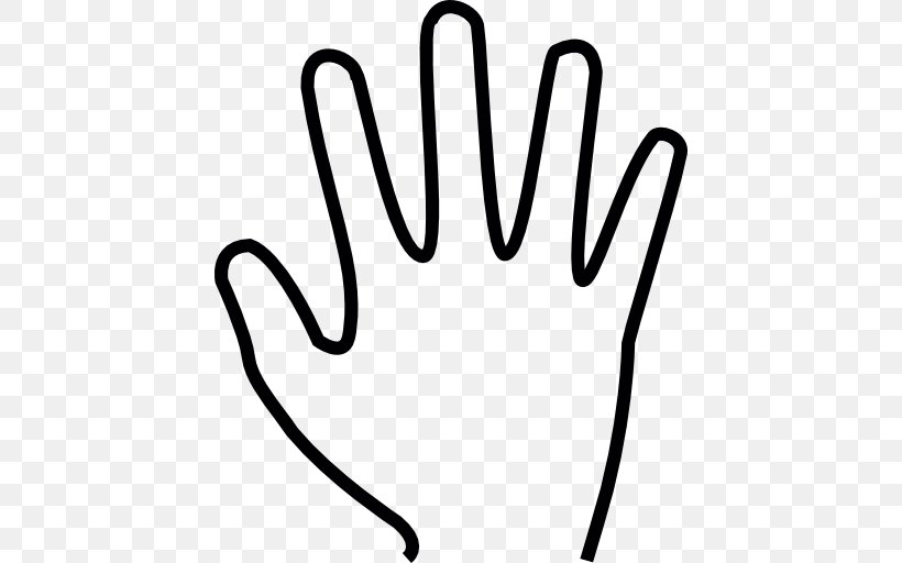Finger-counting Hand Human Body High Five, PNG, 512x512px, 5 Fingers, Finger, Area, Black, Black And White Download Free