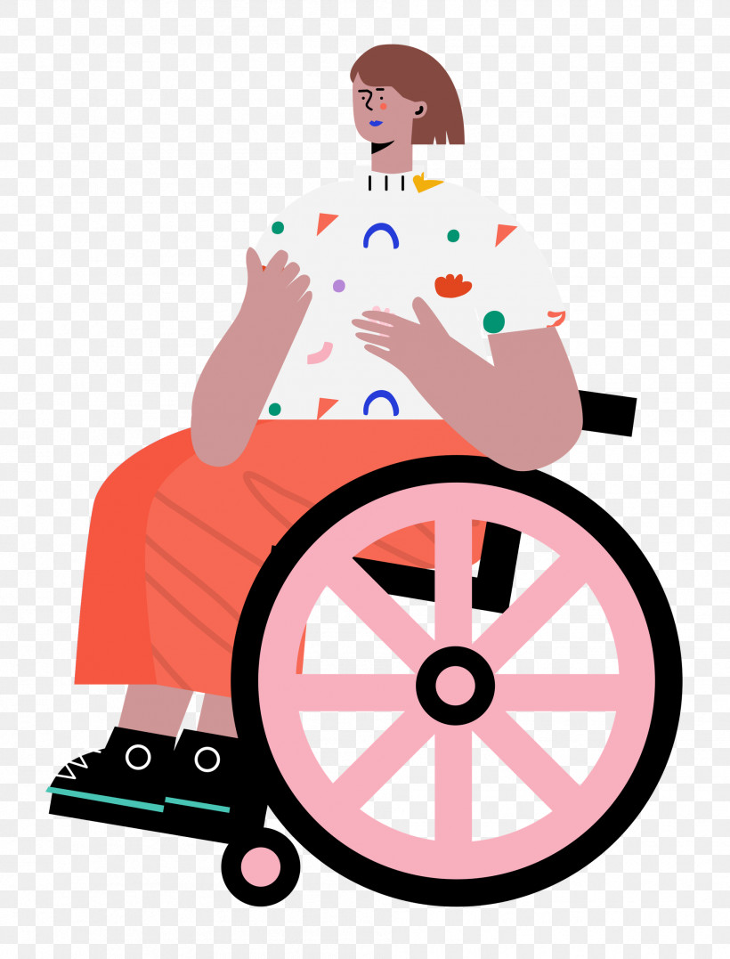 Sitting On Wheelchair Woman Lady, PNG, 1903x2500px, Woman, Analytic Trigonometry And Conic Sections, Behavior, Cartoon, Circle Download Free
