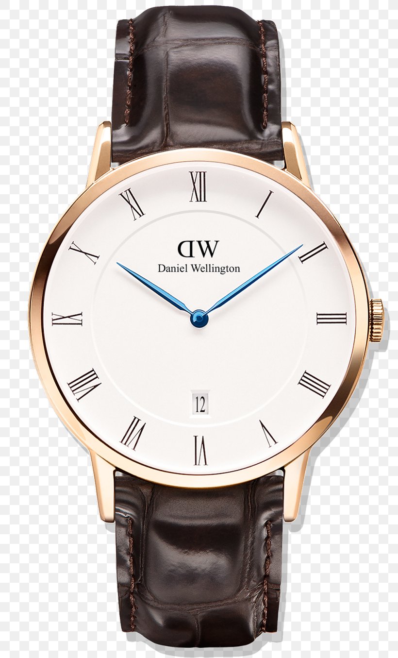 Watch Daniel Wellington Strap Leather Gold, PNG, 800x1355px, Watch, Brand, Brown, Clock, Daniel Wellington Download Free