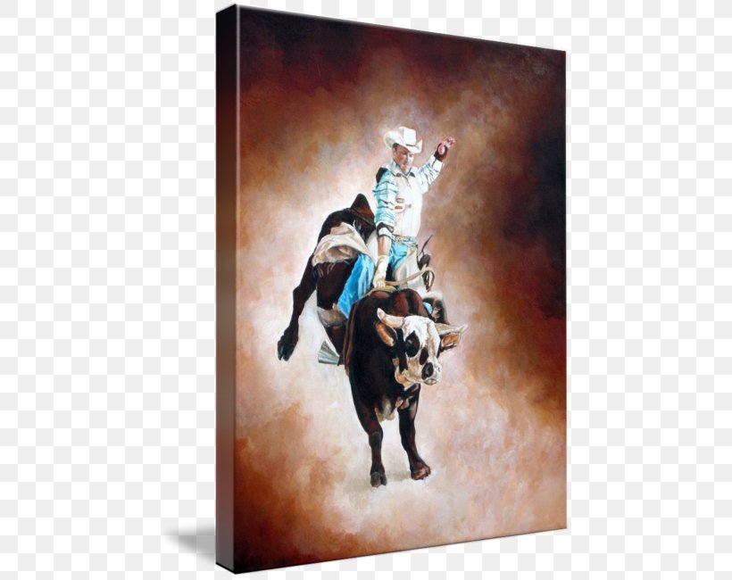 Cowboy Rodeo Art Gallery Wrap Canvas, PNG, 462x650px, Cowboy, Art, Bull, Canvas, Cattle Like Mammal Download Free