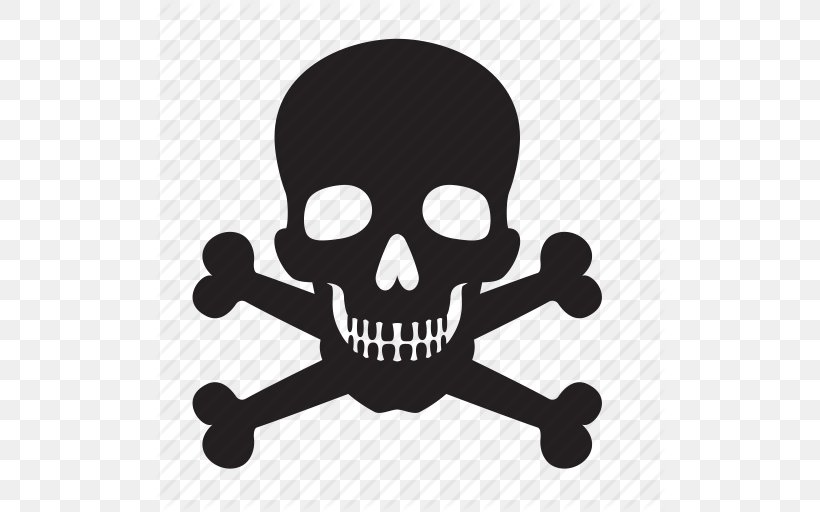 Skull And Crossbones Human Skull Symbolism, PNG, 512x512px, Skull And Crossbones, Black And White, Bone, Emoji, Human Skull Symbolism Download Free