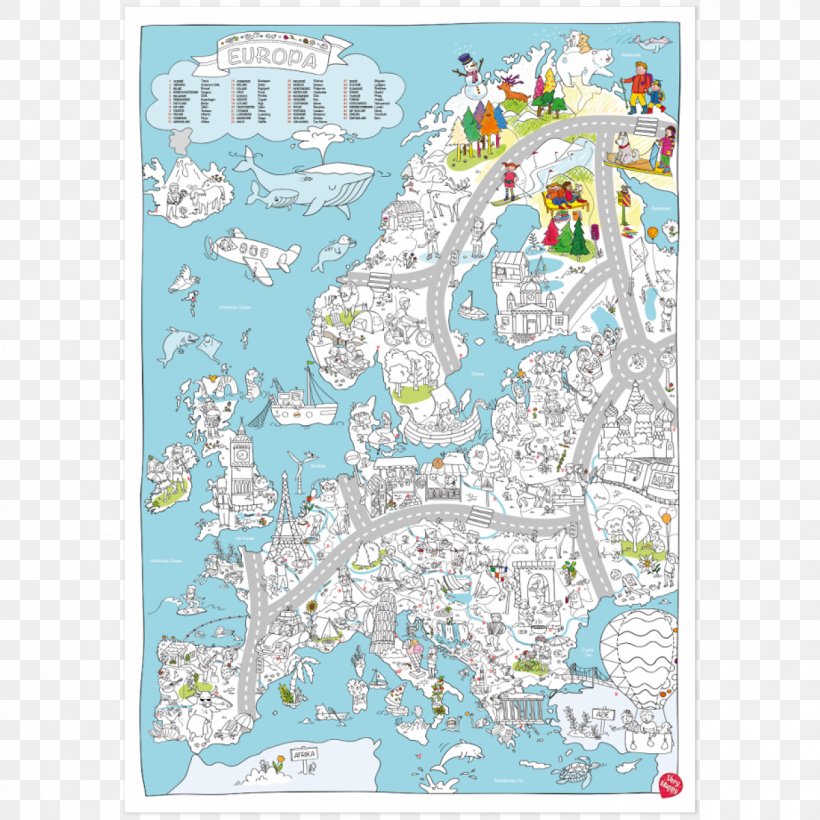 Europe Child Kleurplaat Drawing Map, PNG, 1200x1200px, Europe, Area, Book, Child, Color Download Free