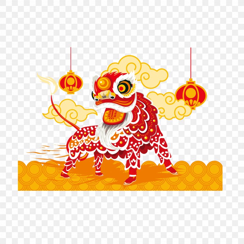 Chinese New Year Lion Dance Clip Art, PNG, 2126x2126px, Chinese New Year, Art, Cartoon, Chinese Dragon, Dragon Dance Download Free