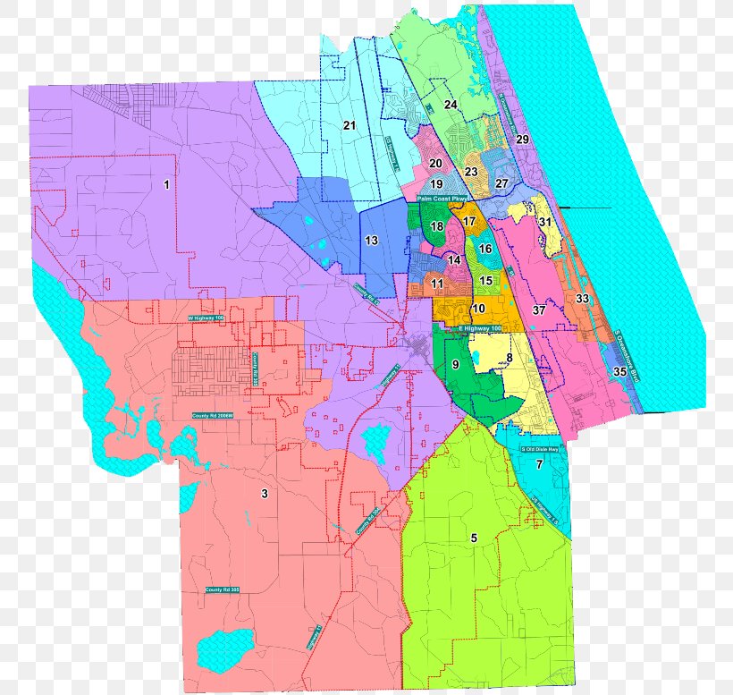 Flagler County, Florida Precinct Map Election - PNG - Download Free.