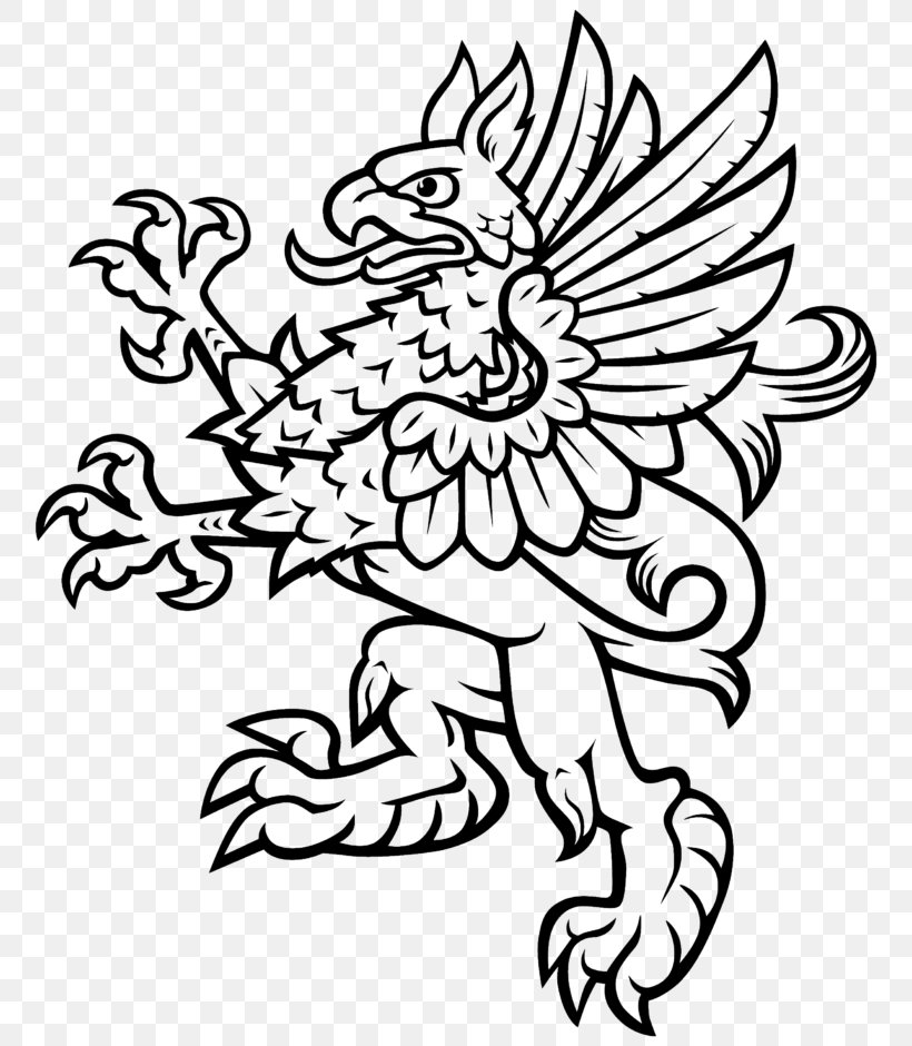 Griffin Heraldry, PNG, 768x940px, Griffin, Animali Araldici, Art, Artwork, Beak Download Free