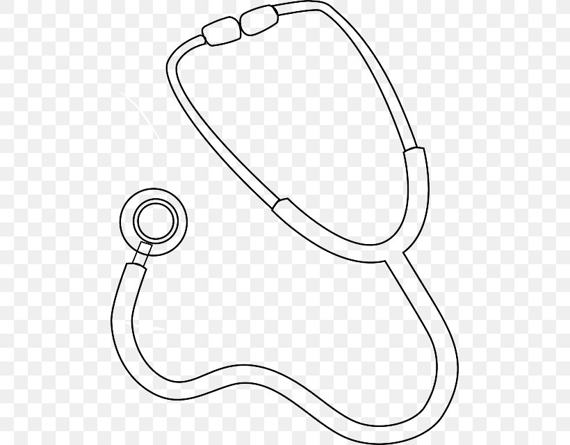 Stethoscope Coloring Book Nursing Child Physician, PNG, 501x640px, Stethoscope, Adult, Area, Black And White, Child Download Free