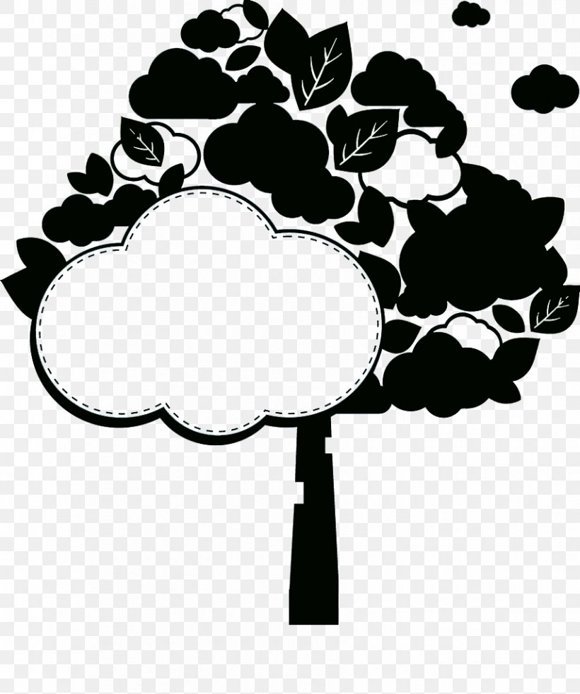 Tree Illustration, PNG, 855x1024px, Tree, Abstraction, Black, Black And White, Cartoon Download Free