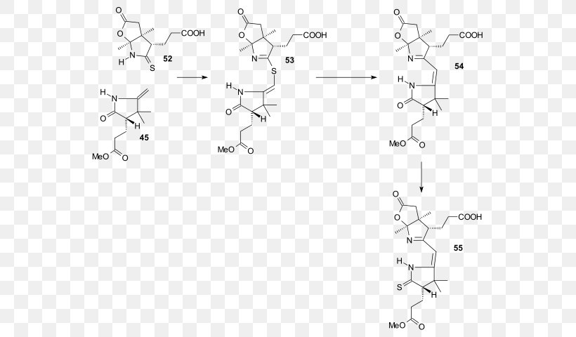 Vitamin B12 Total Synthesis Vitamin B-12 Cyanocobalamin, PNG, 573x480px, Vitamin B12 Total Synthesis, Area, B Vitamins, Biosynthesis, Black And White Download Free