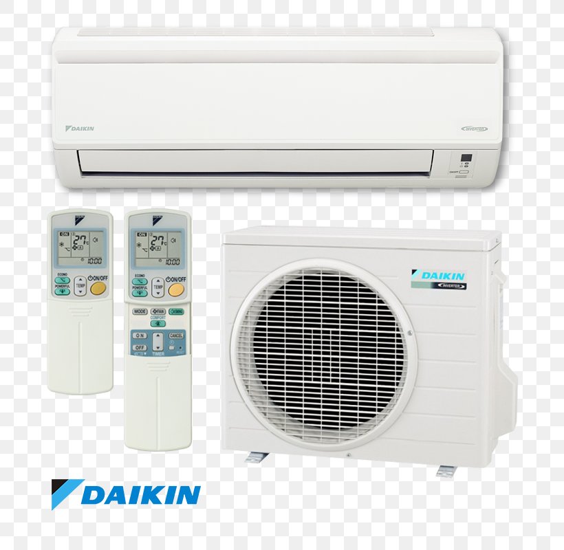 Air Conditioner Daikin Air Conditioning Power Inverters Seasonal Energy Efficiency Ratio, PNG, 800x800px, Air Conditioner, Air Conditioning, British Thermal Unit, Company, Daikin Download Free